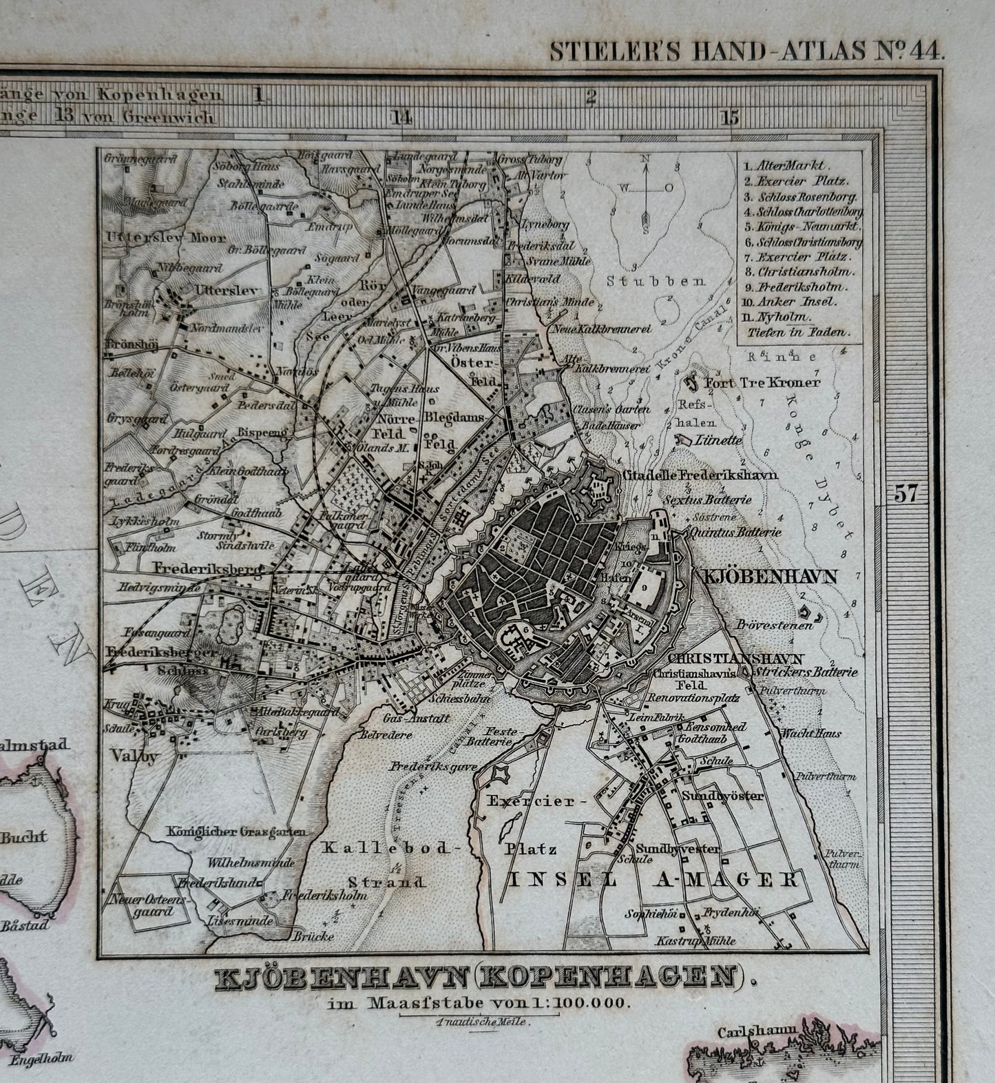 1877 Atlas Map of Denmark