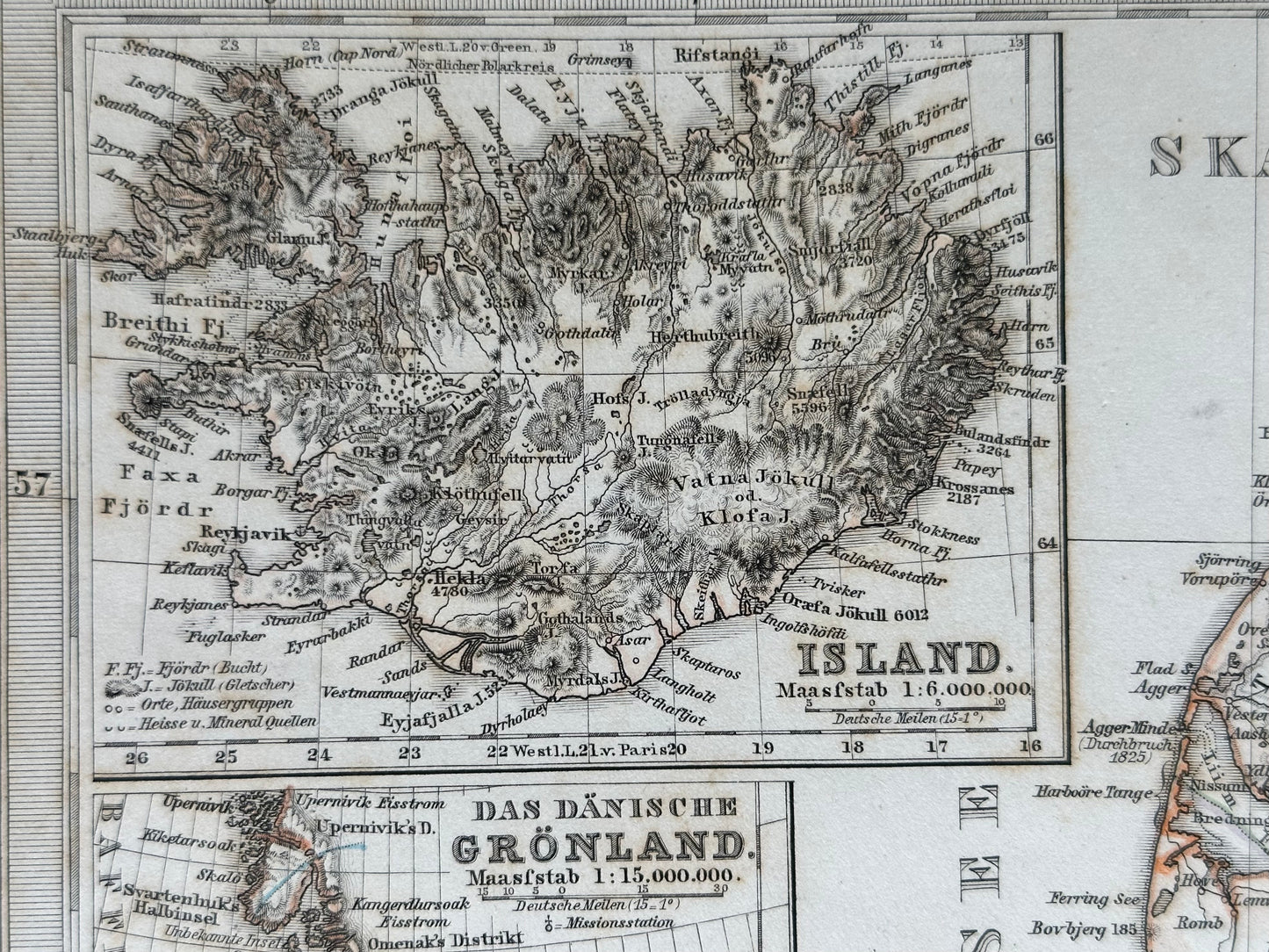 1877 Atlas Map of Denmark