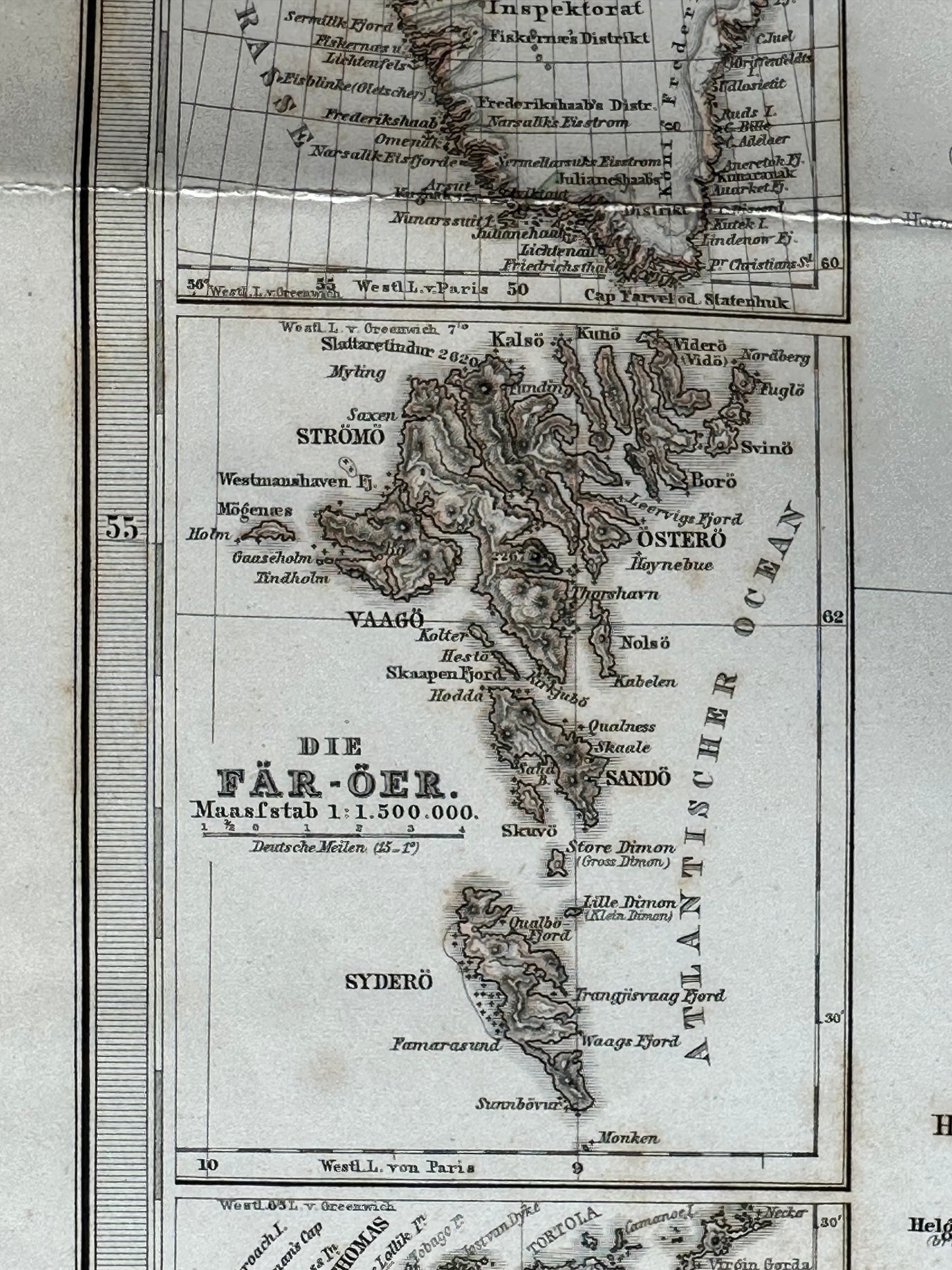 1877 Atlas Map of Denmark