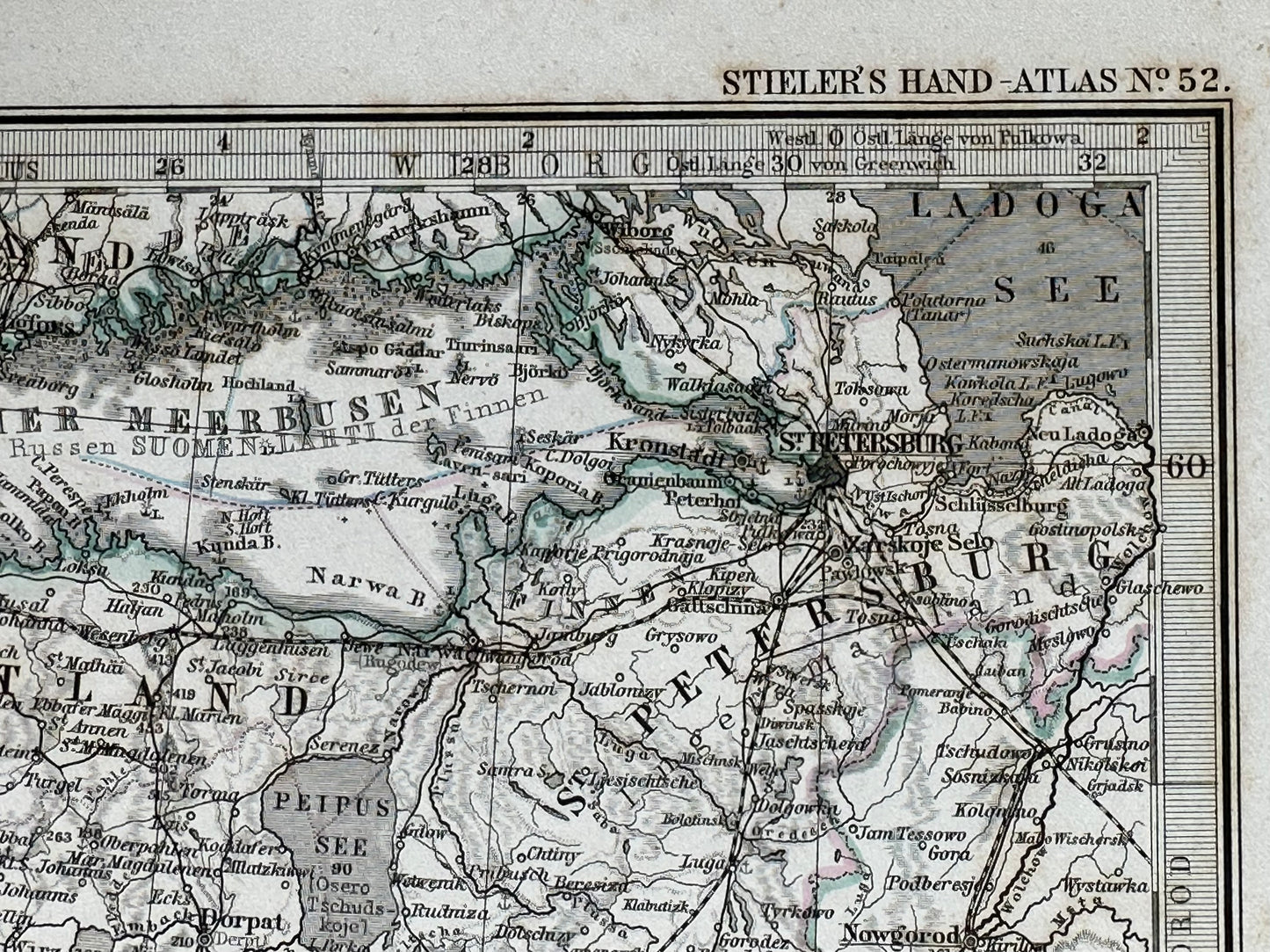 1877 Atlas Map of Baltic Region