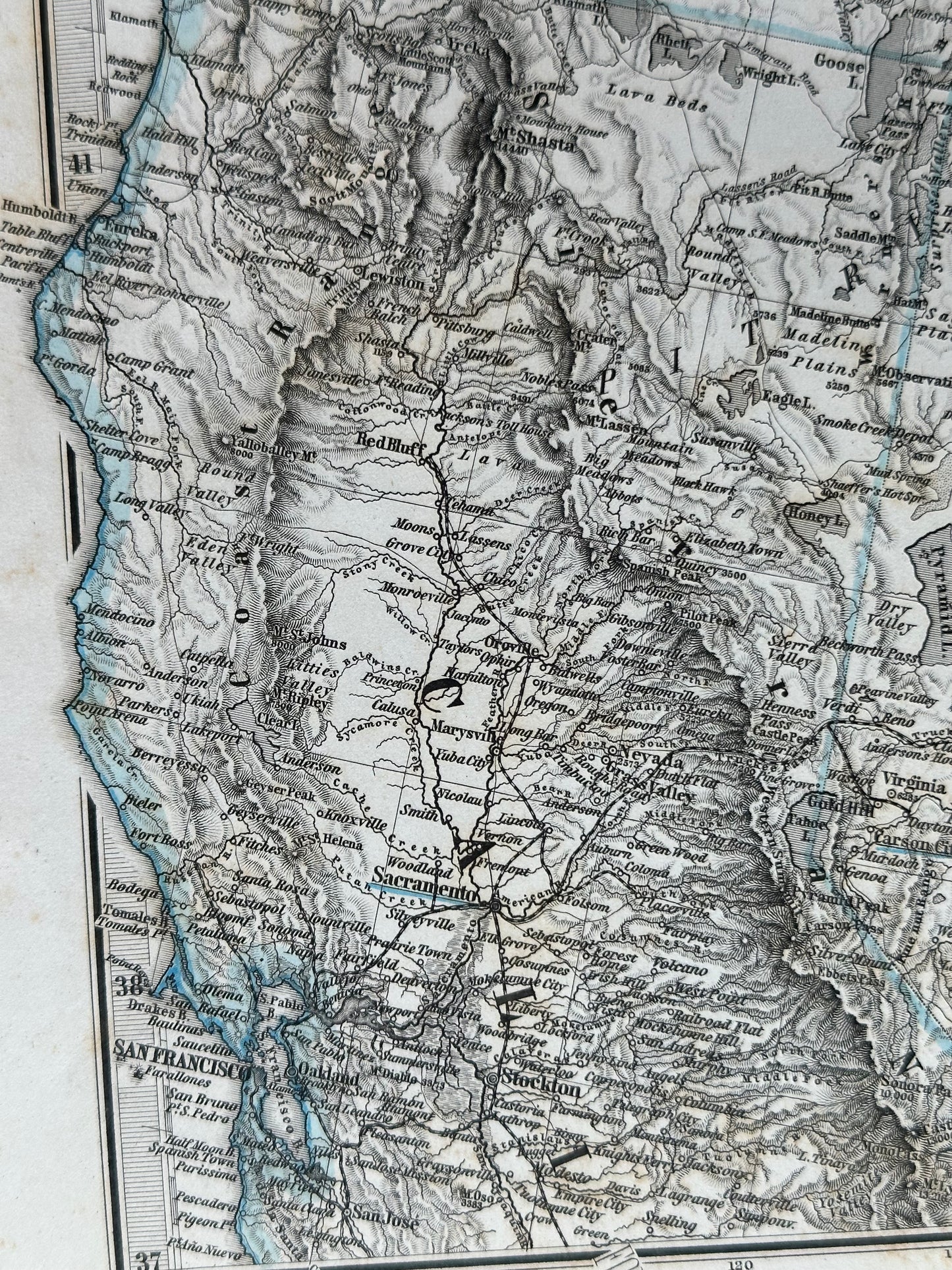 1877 Atlas Map of Western US