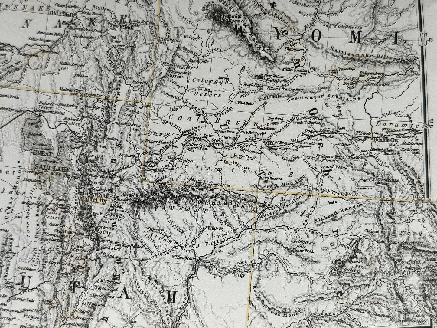 1877 Atlas Map of Western US