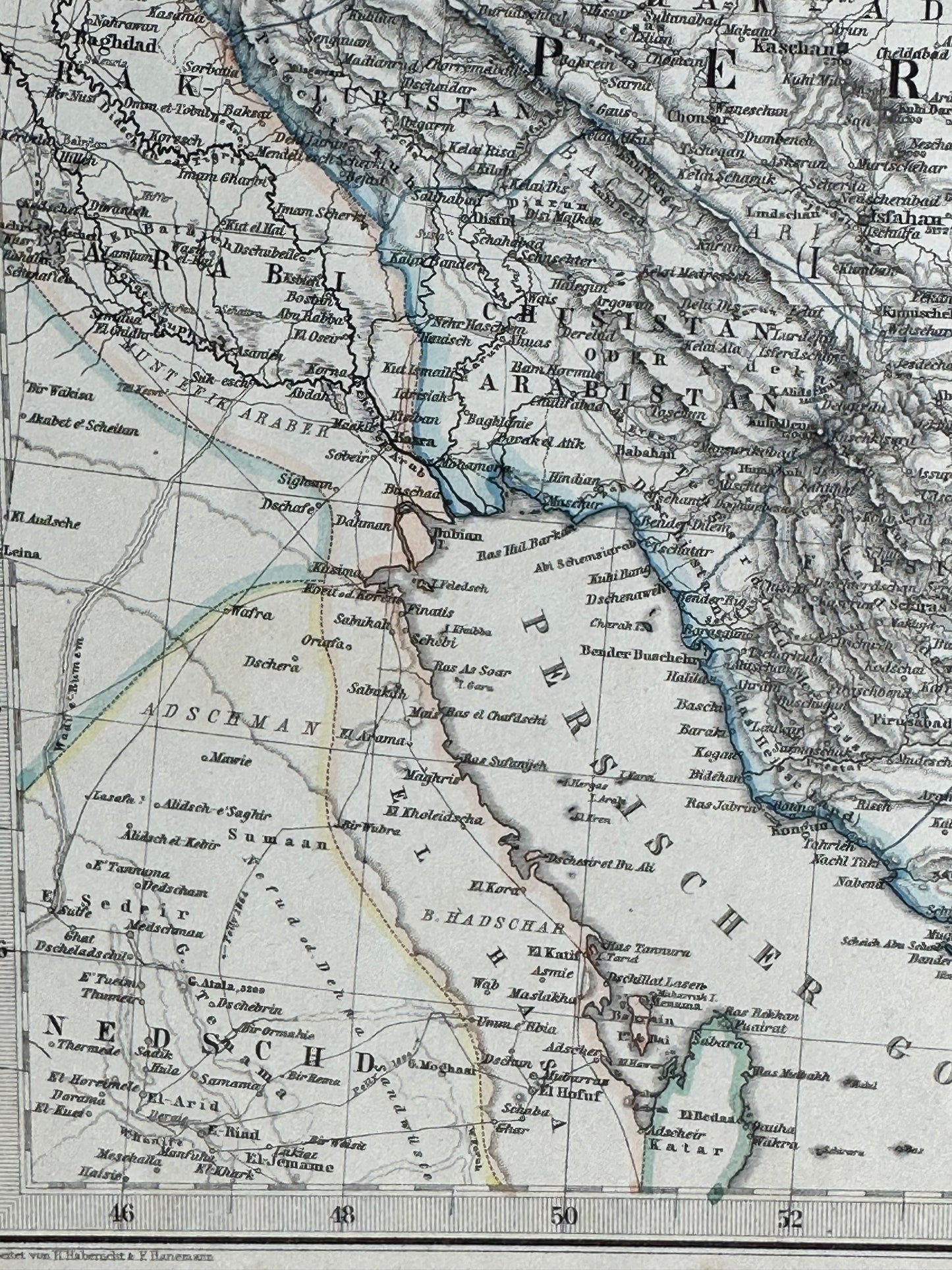 1877 Atlas Map of Iran