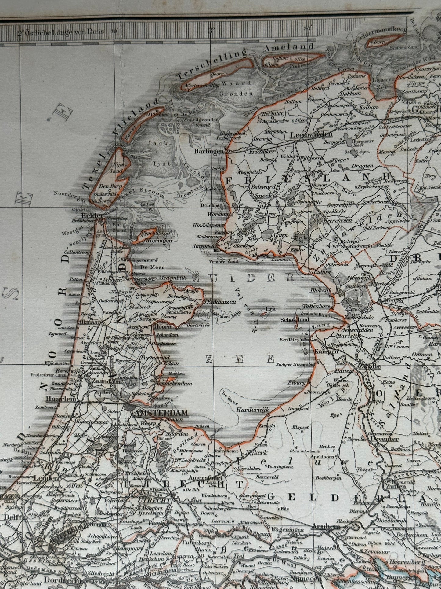 1877 Atlas Map of Holland