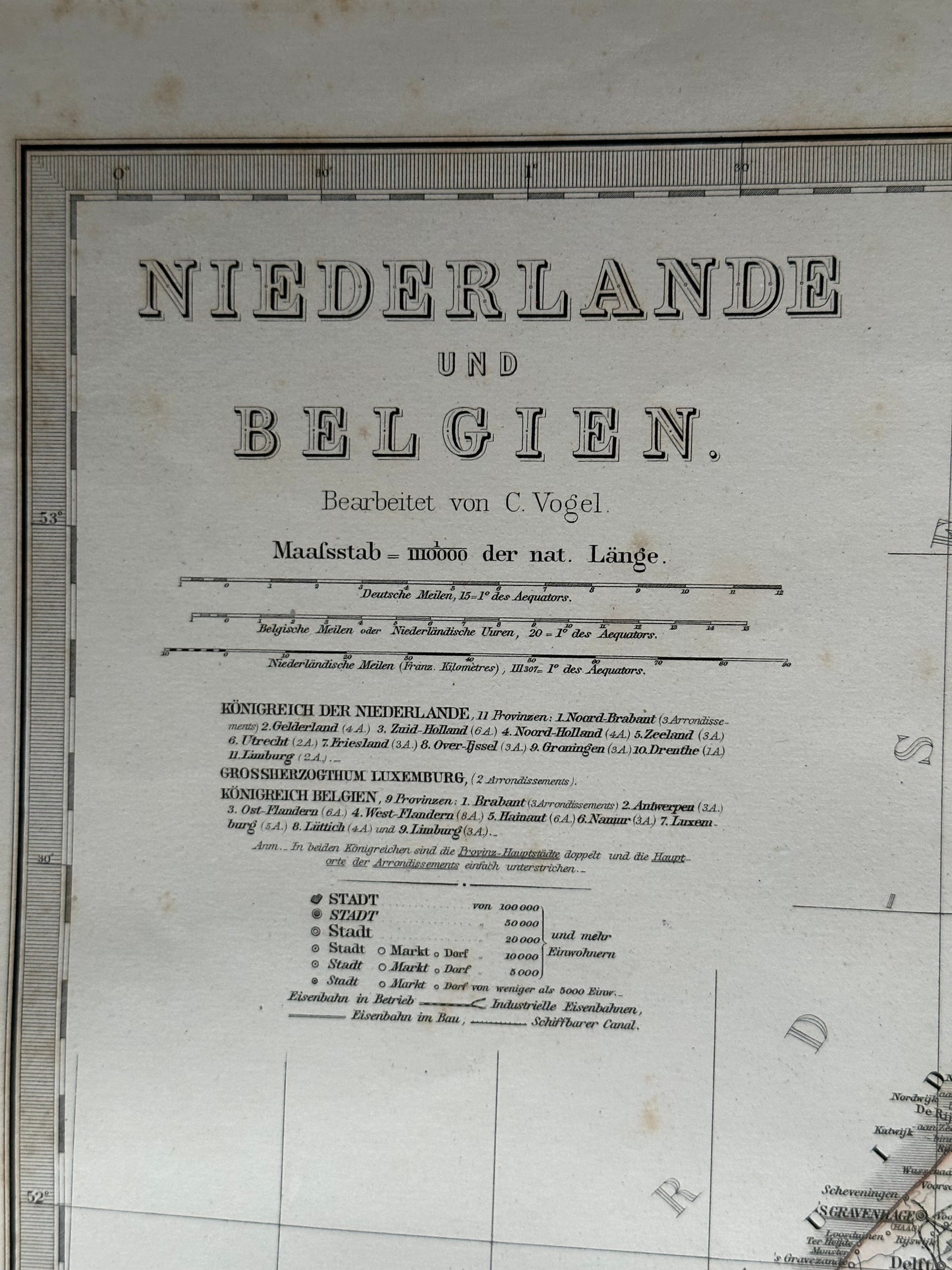 1877 Atlas Map of Holland