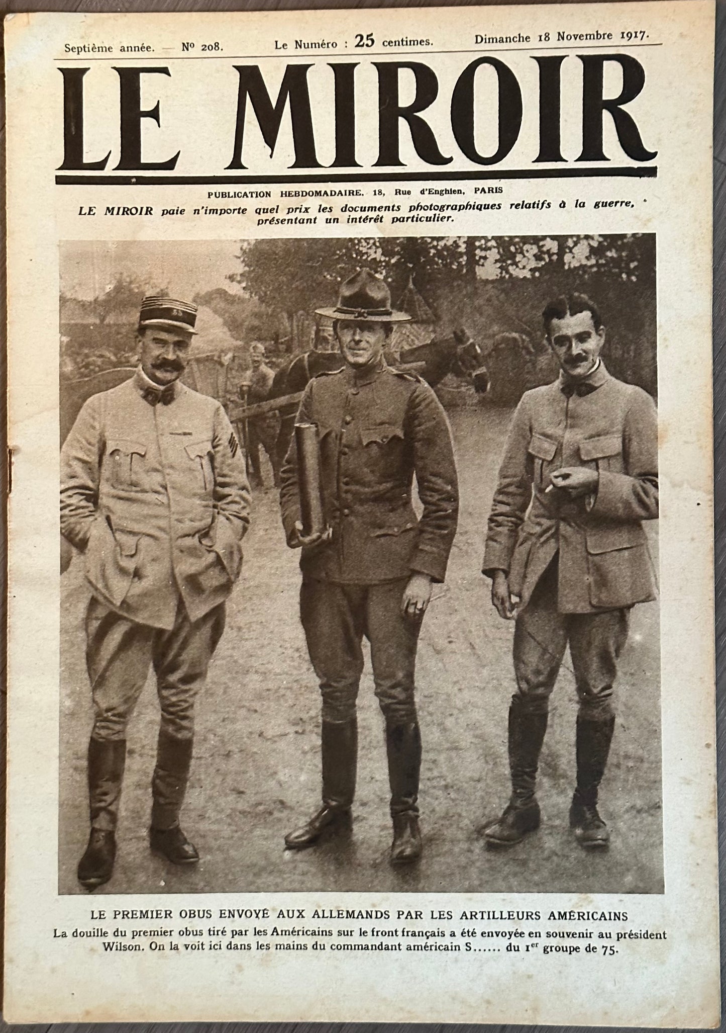 1917 Issue "Le Miroir"