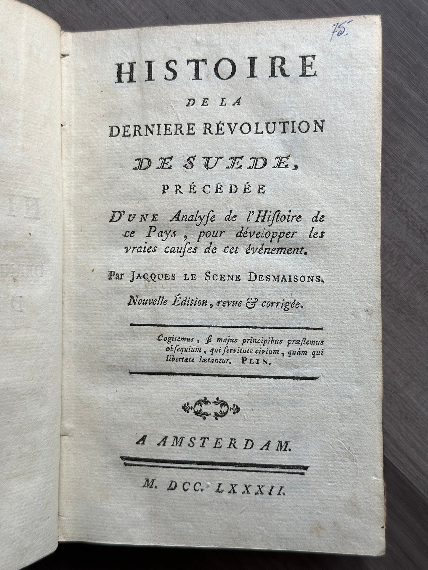 1782 History of the Last Swedish Revolution