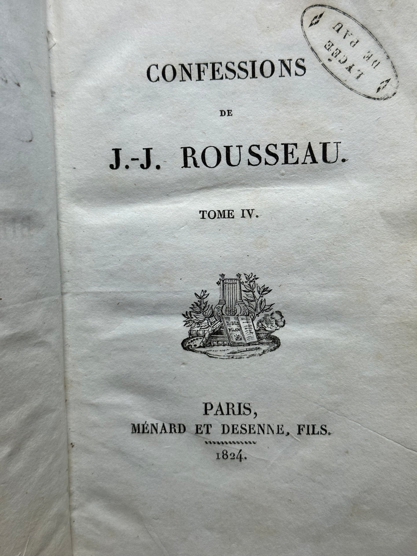 1824 Rousseau Book